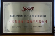 A4、2013中國房地產(chǎn)開發(fā)企業(yè)500強